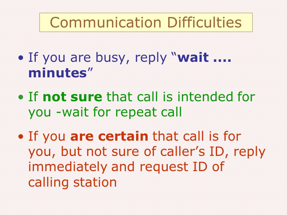 Communication Difficulties