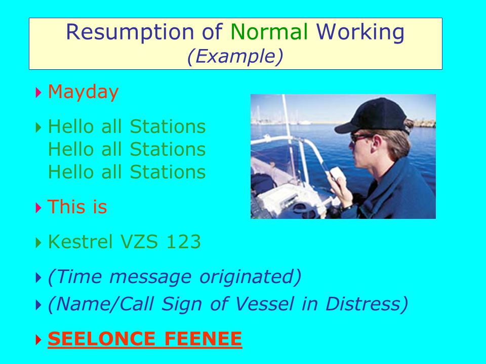 Resumption of Normal Working (Example)