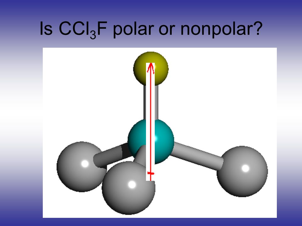 Is CCl3F polar or nonpolar? 