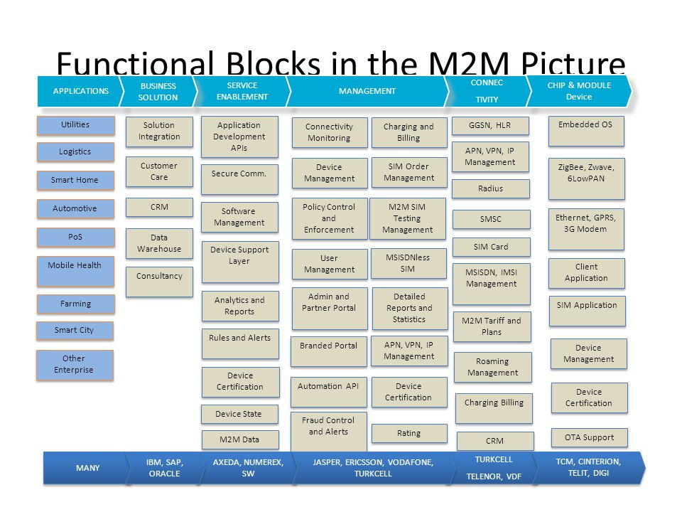 Functional Blocks in the M2M Picture