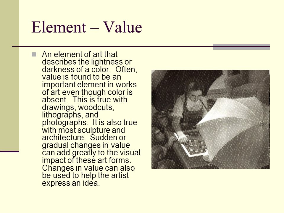 Element – Value