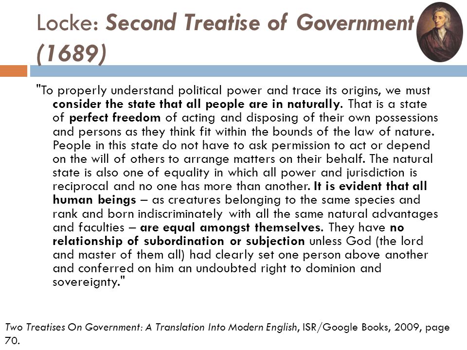 Реферат: Second Treatise Of Government By John Locke