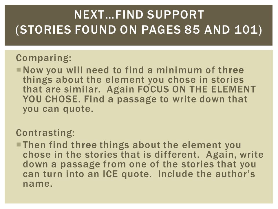 Next…Find Support (Stories found on pages 85 and 101)