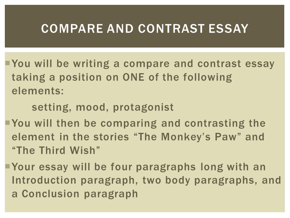 best way to write a compare and contrast essay