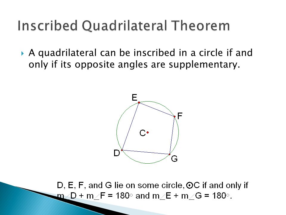 Inscribed Quadrilateral Theorem