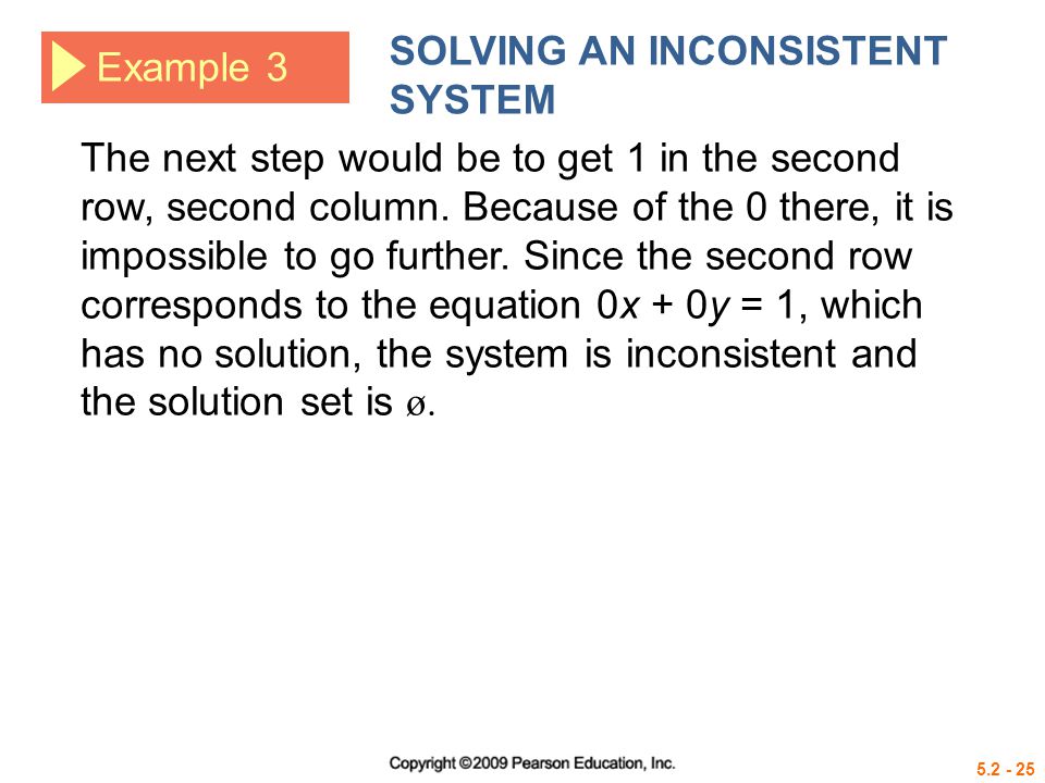 SOLVING AN INCONSISTENT SYSTEM