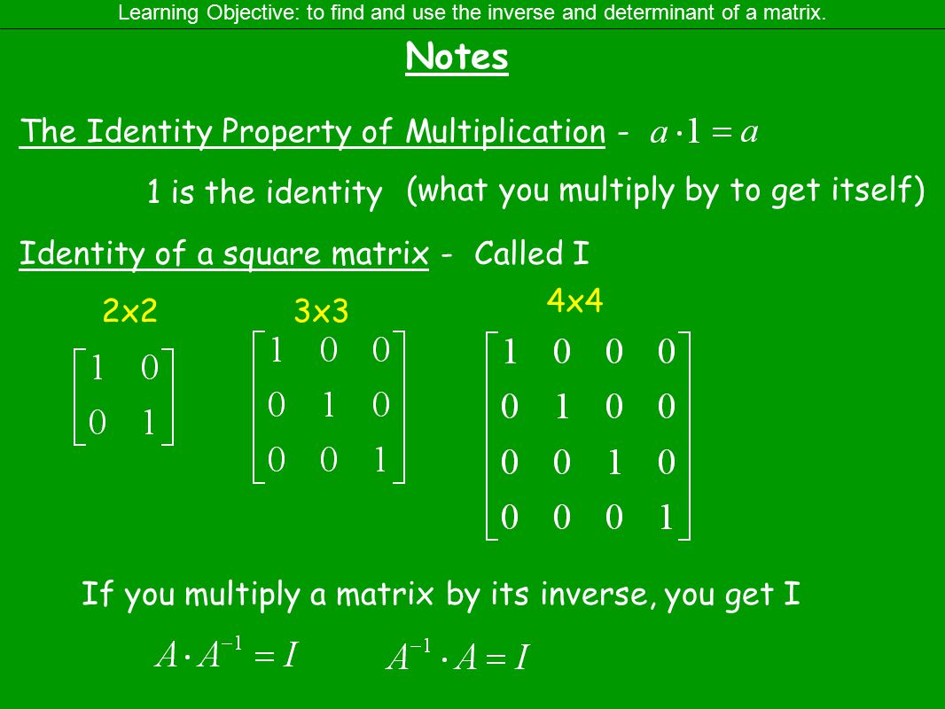4 3 The Inverse Of A Matrix Warm Up In Ppt Download