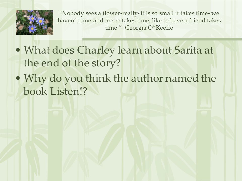 What does Charley learn about Sarita at the end of the story