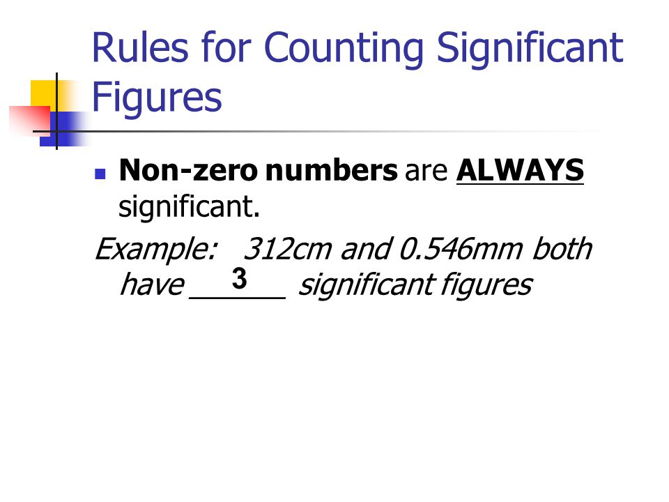 Rules for Counting Significant Figures