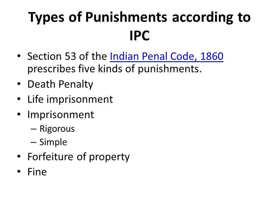 punishment in ipc