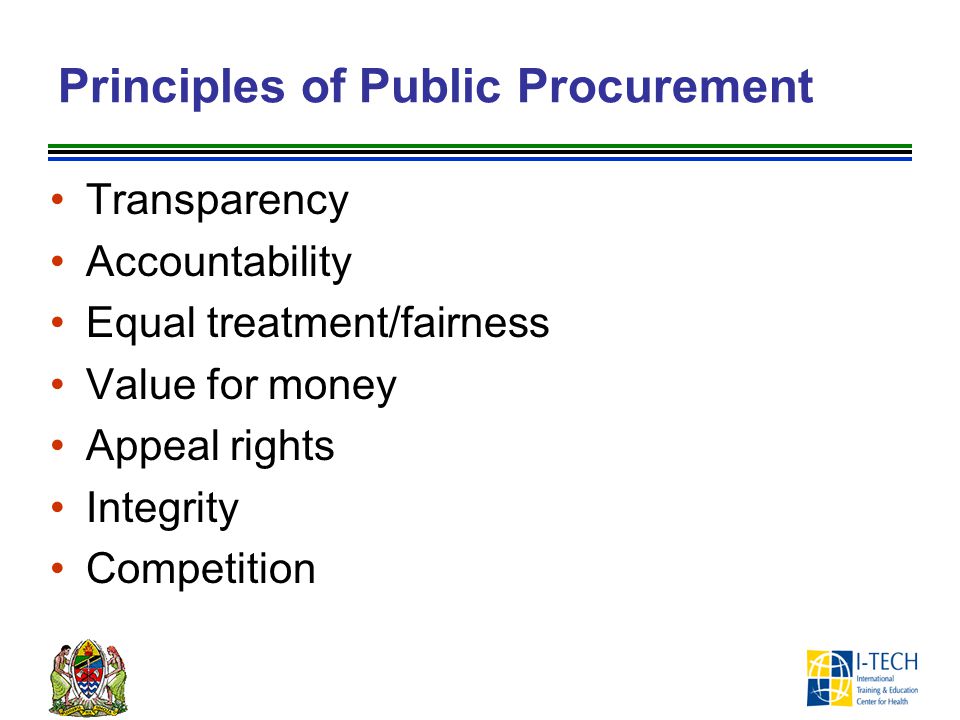 Principles of Public Procurement