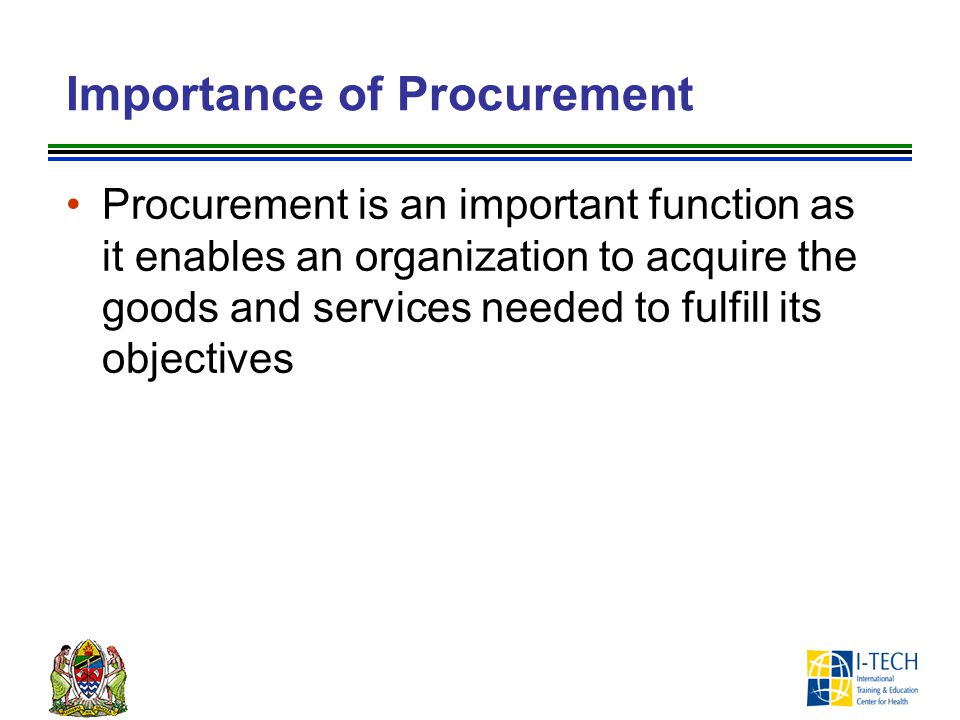 Importance of Procurement