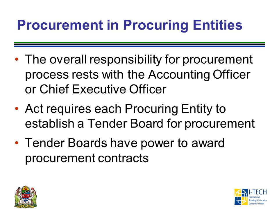 Procurement in Procuring Entities