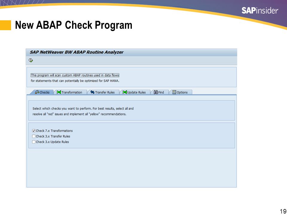 New ABAP Check Program