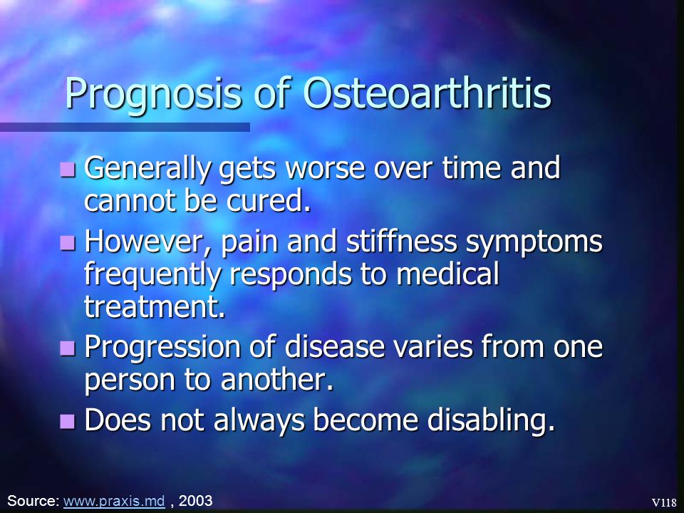 Prognosis of Osteoarthritis