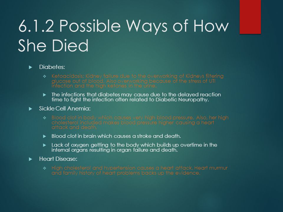 6.1.2 Possible Ways of How She Died