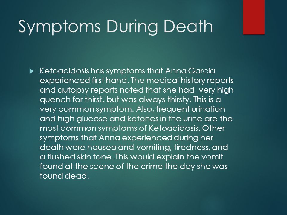 Symptoms During Death
