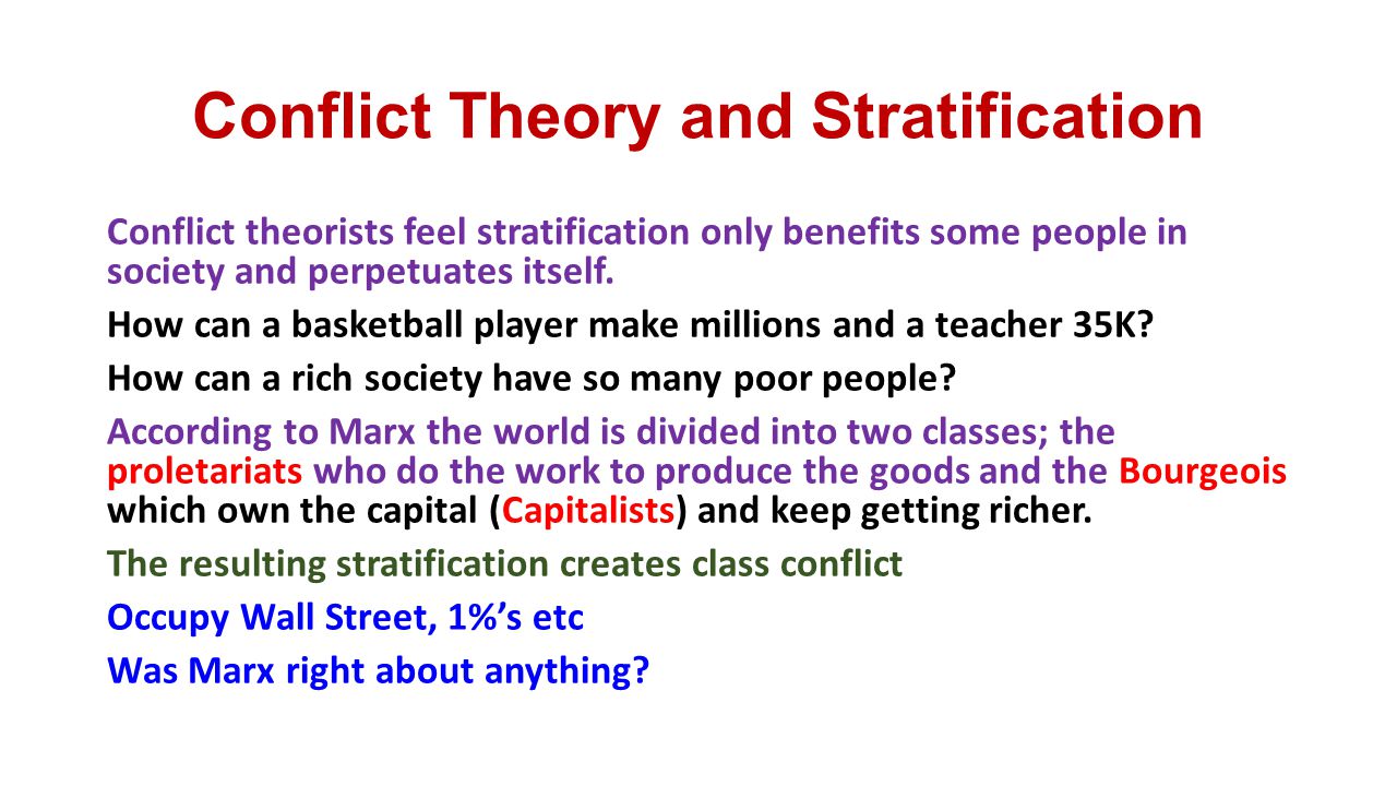conflict theory of stratification