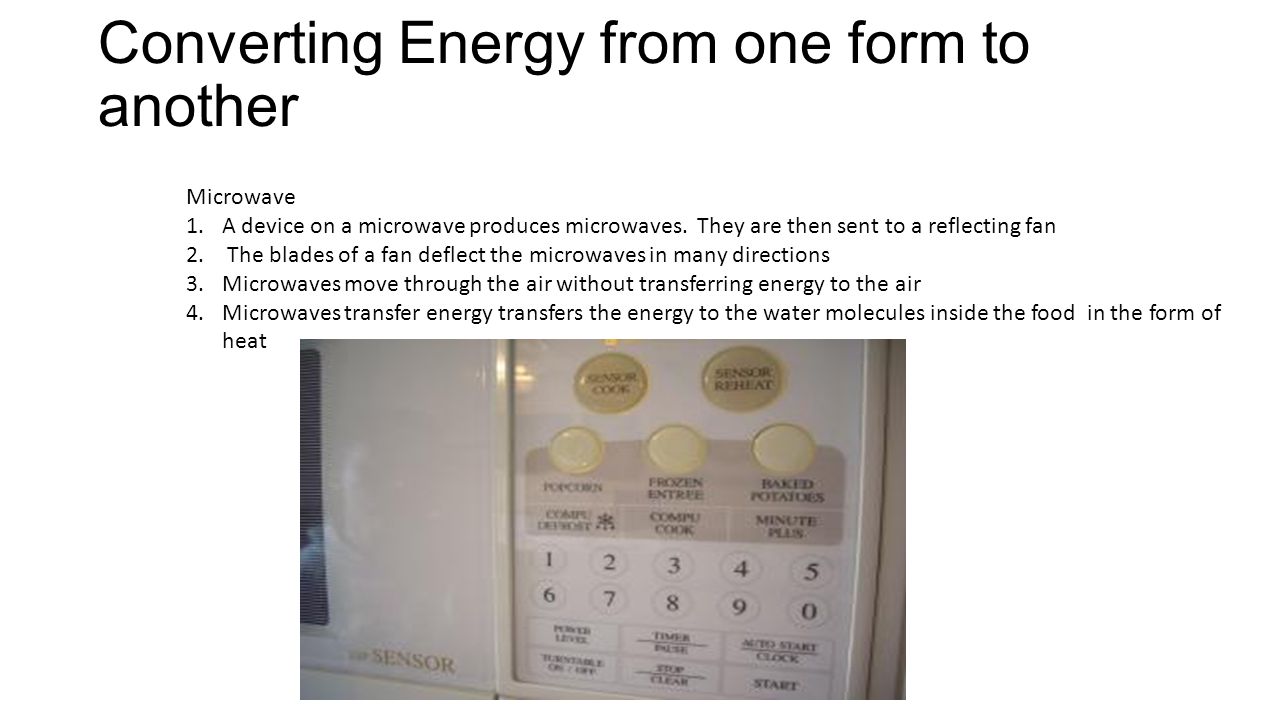 Converting Energy from one form to another