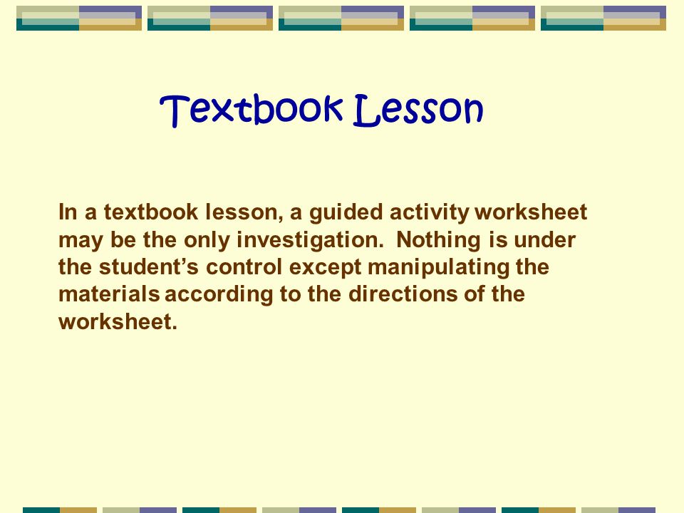Textbook Lesson