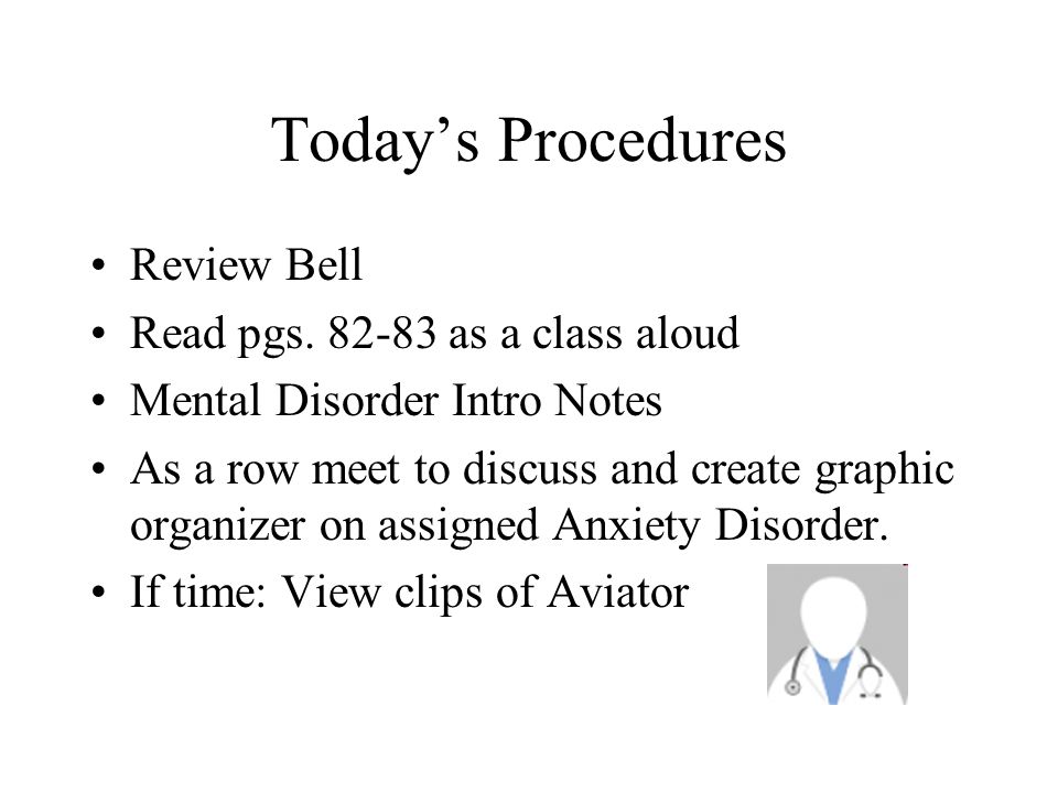 Today’s Procedures Review Bell Read pgs as a class aloud