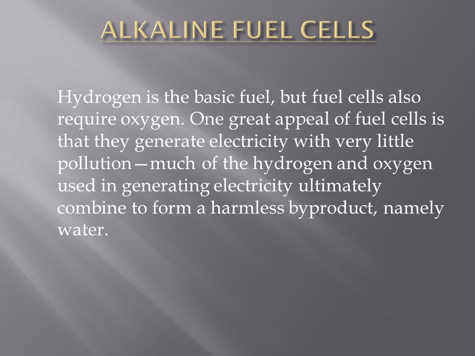 ALKALINE FUEL CELLS