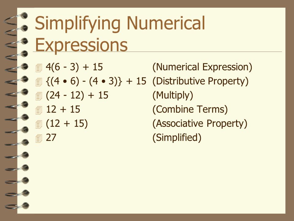 Simplifying Numerical Expressions