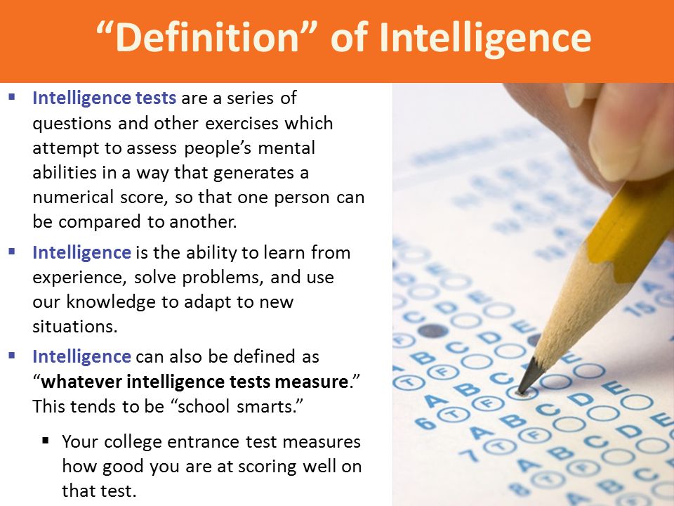 Definition Of Intelligence Ppt Download