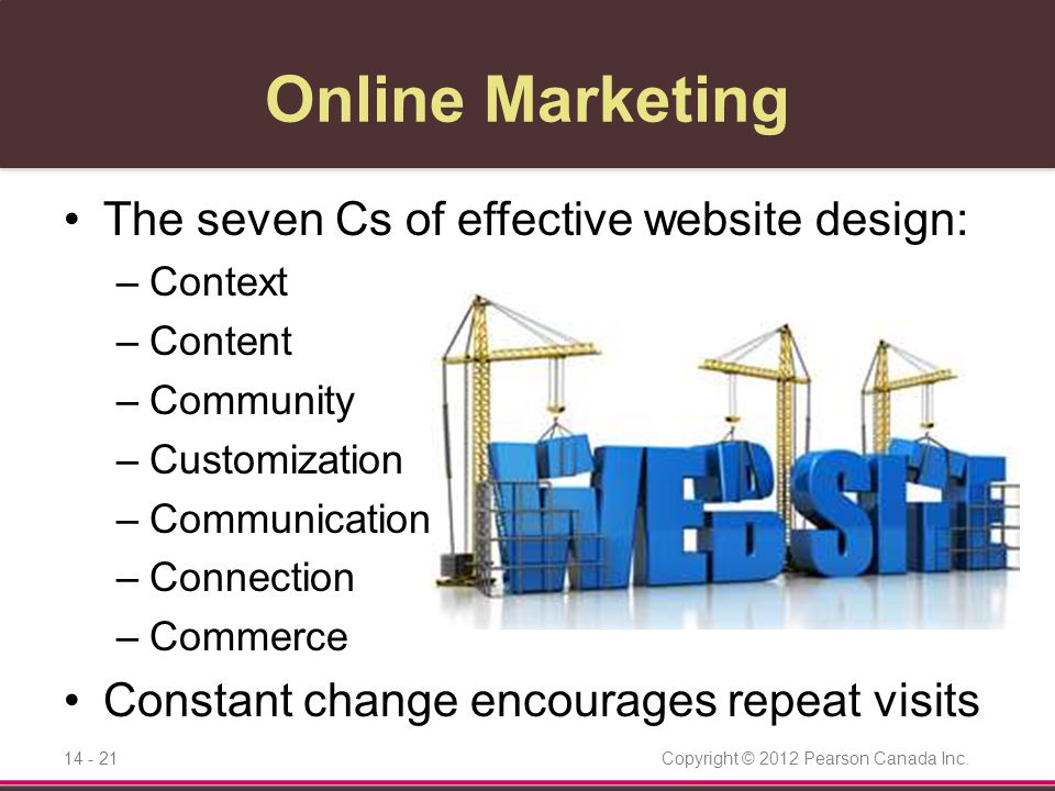 Online Marketing The seven Cs of effective website design: