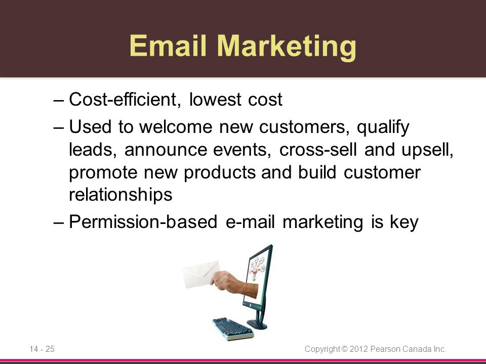 Marketing Cost-efficient, lowest cost