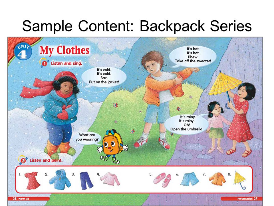 Sample Content: Backpack Series