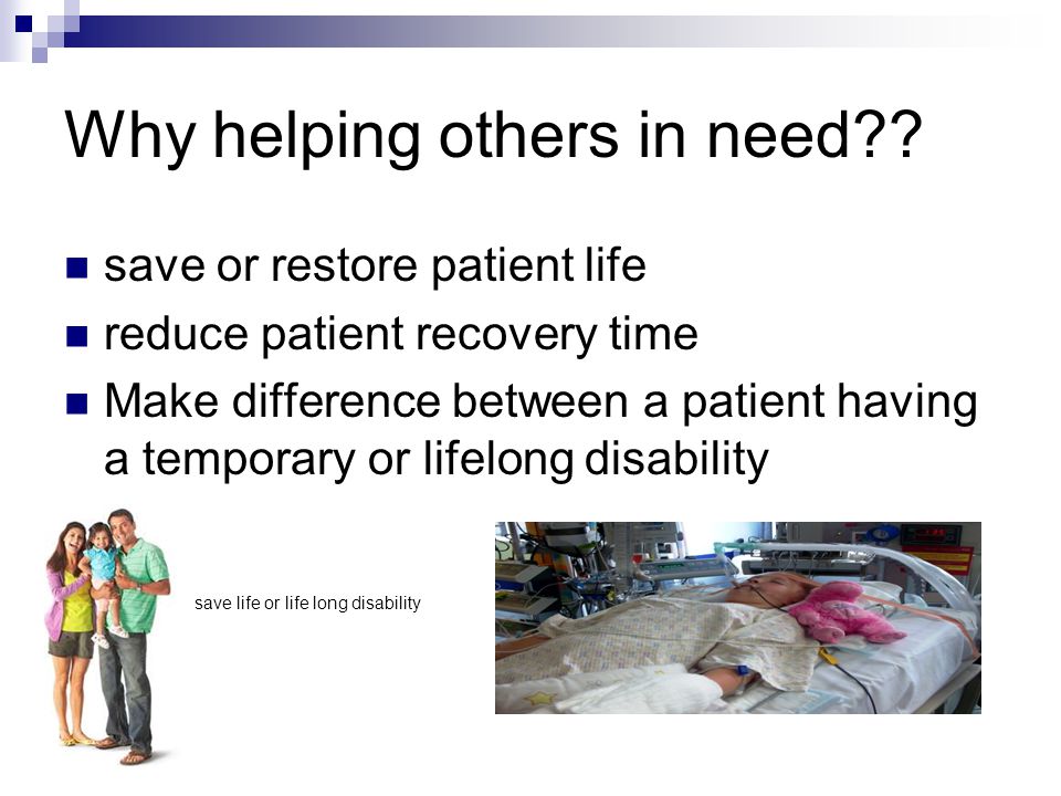 Why helping others in need