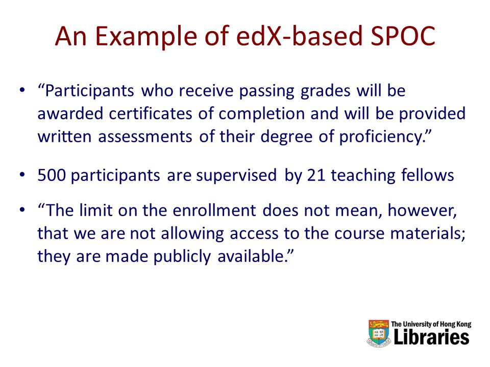 An Example of edX-based SPOC