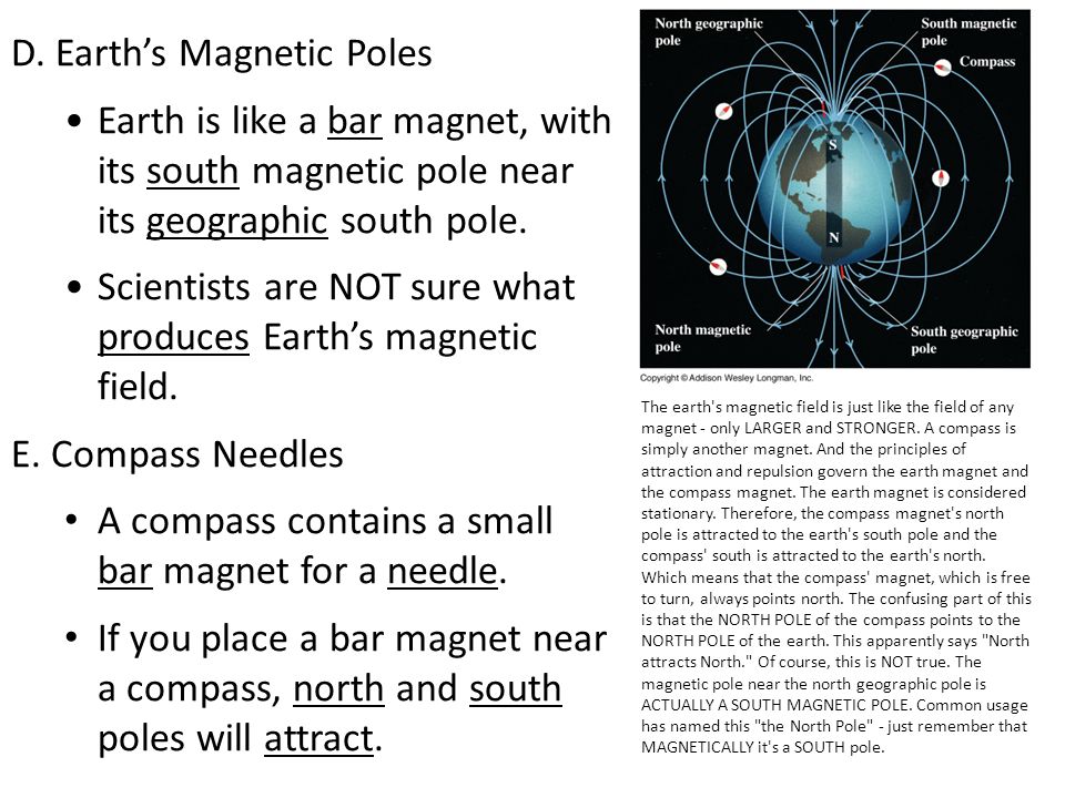 D. Earth’s Magnetic Poles