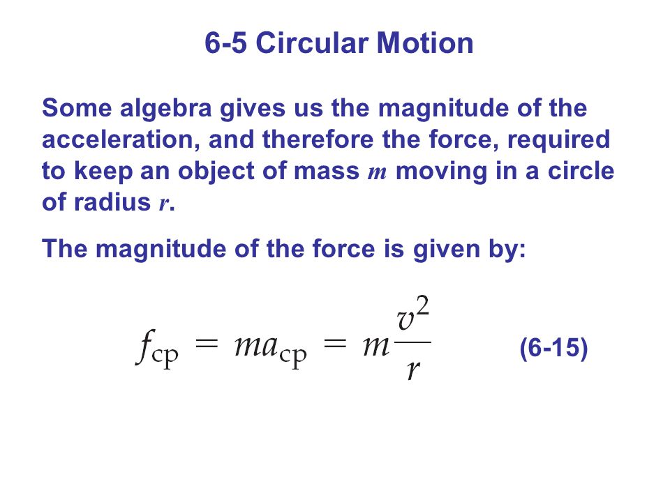 6-5 Circular Motion