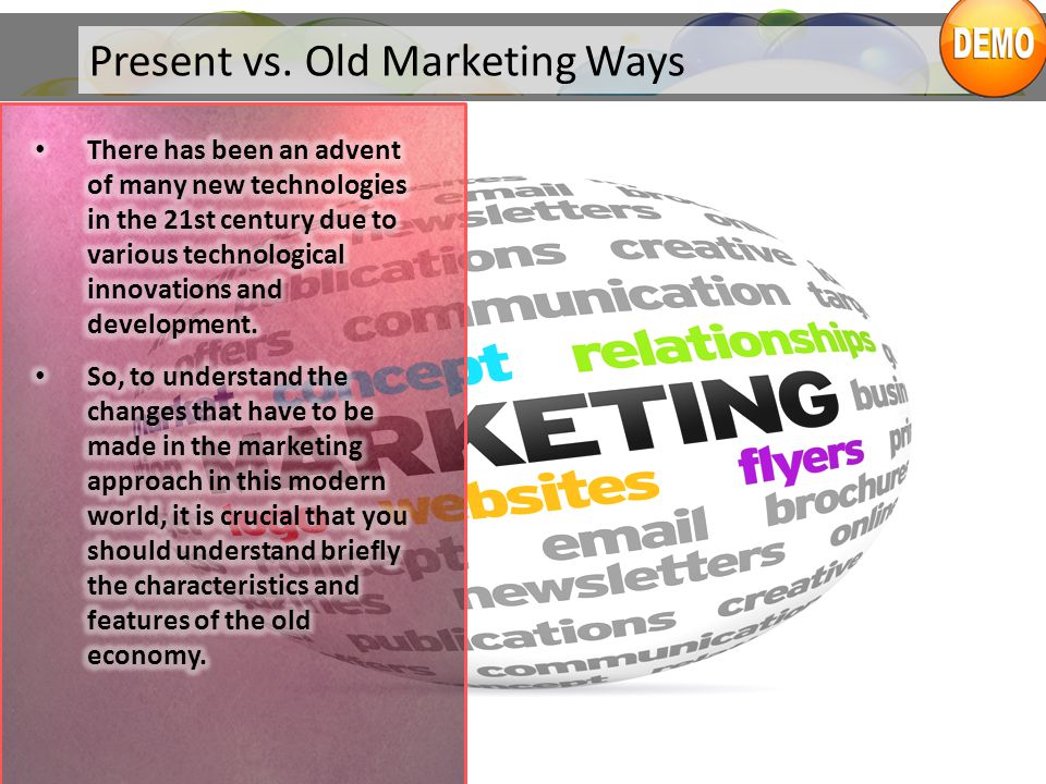 Present vs. Old Marketing Ways