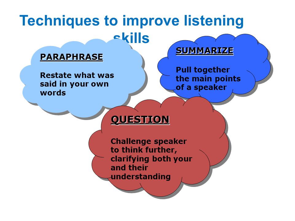 Techniques to improve listening skills