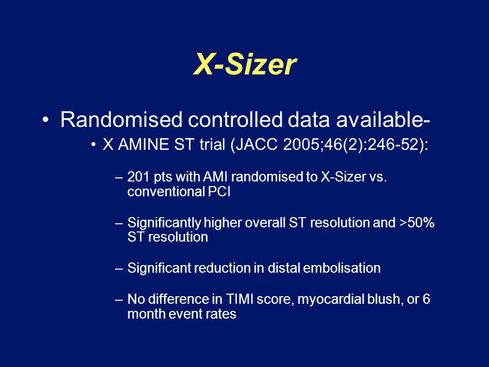 X-Sizer Randomised controlled data available-