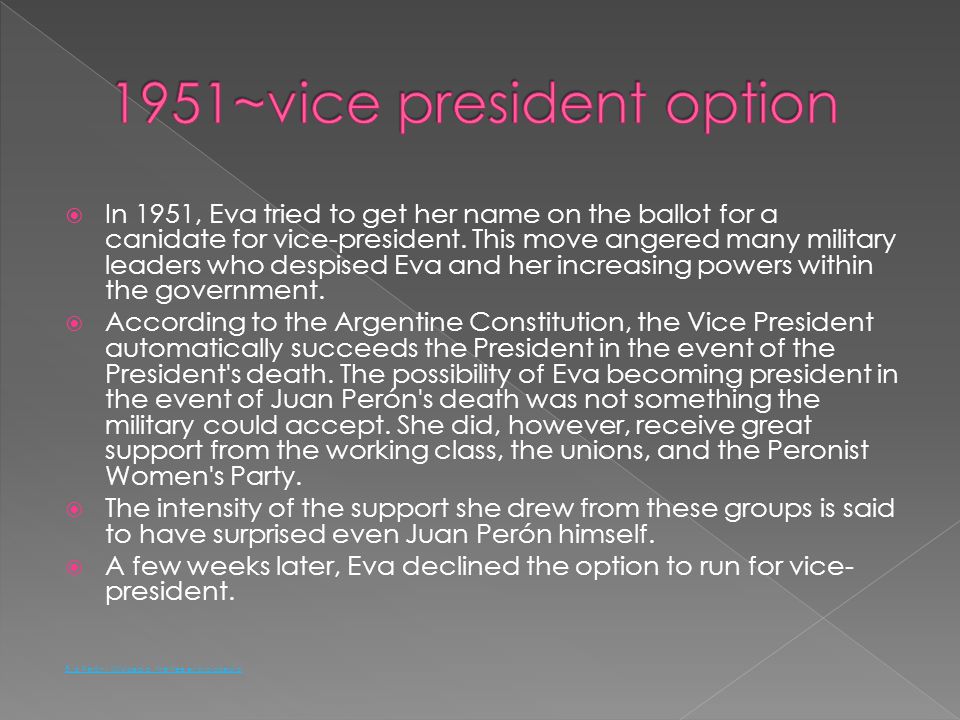 1951~vice president option