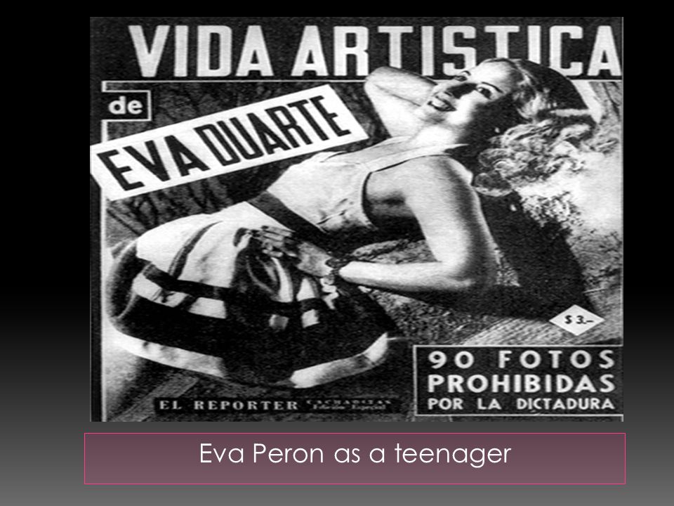 Eva Peron as a teenager