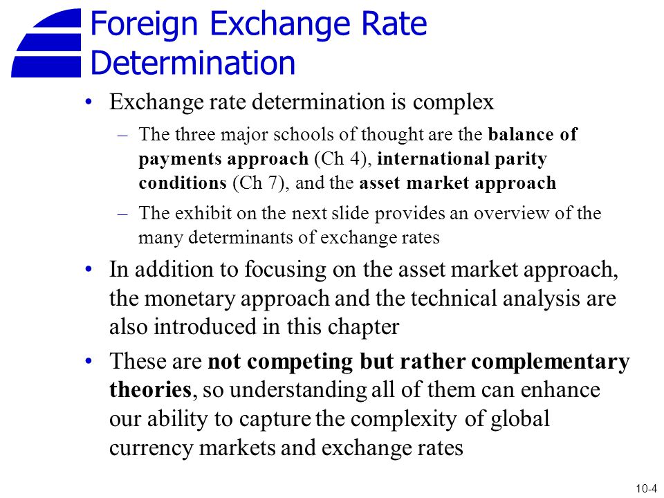 foreign exchange rate determination and