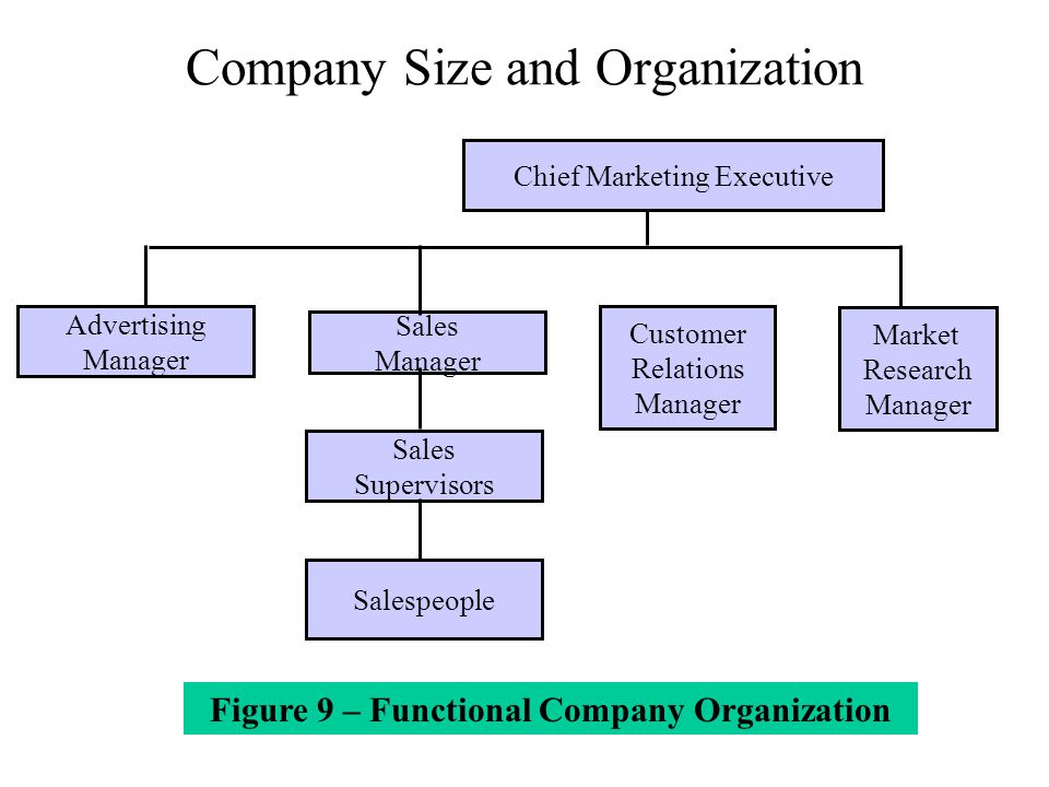 Resultado de imagen de organisation in a company sales
