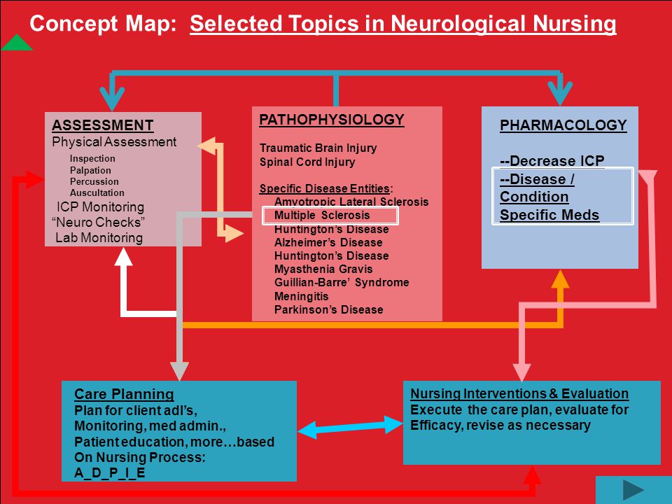 Concept Map: Selected Topics in Neurological Nursing.