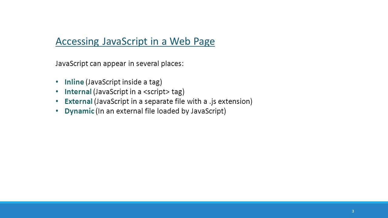 Accessing JavaScript in a Web Page