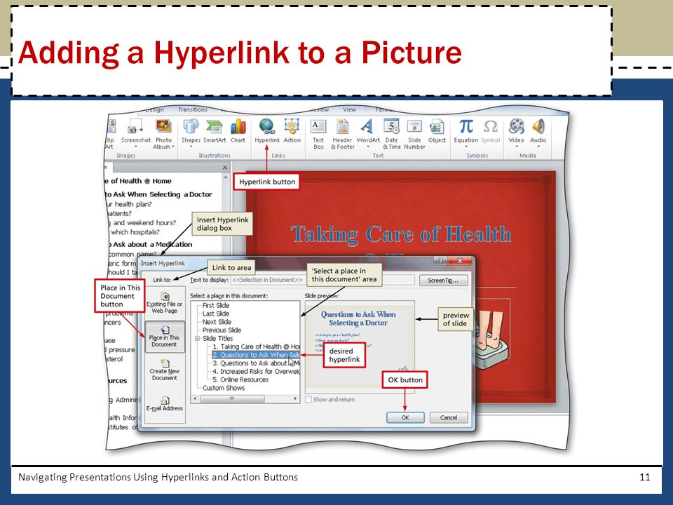 Adding a Hyperlink to a Picture
