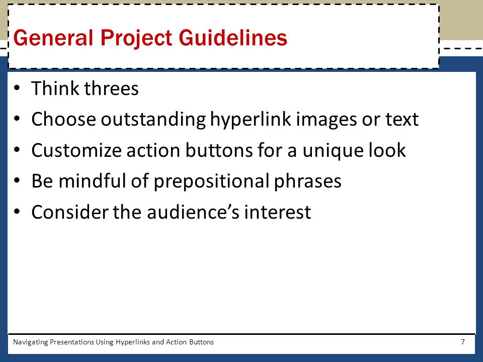General Project Guidelines