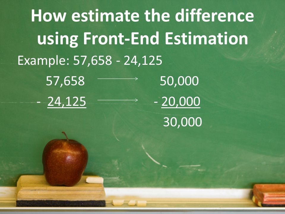 How estimate the difference using Front-End Estimation