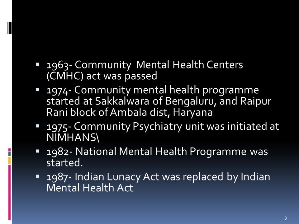 community mental health act of 1963