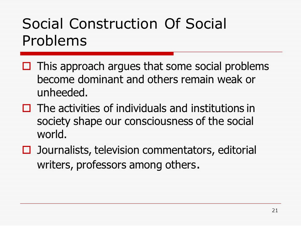 Social Construction Of Social Problems