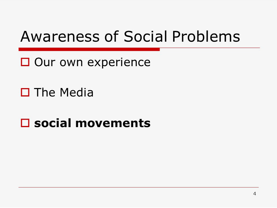 Awareness of Social Problems